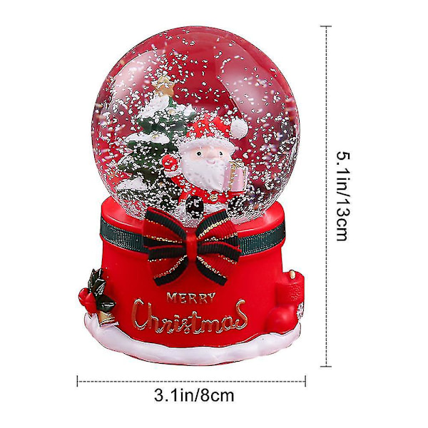 Julsnöglob med kristallkula