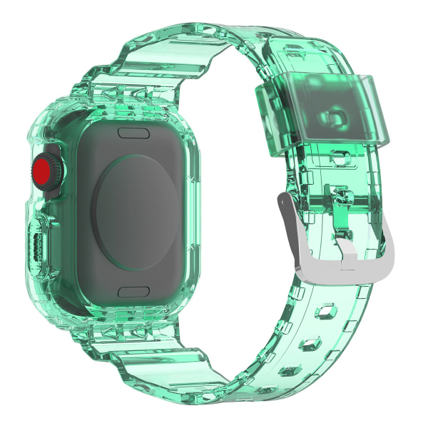 Gjennomsiktige klokkebånd for Apple Watch Band 41mm med beskyttende støtfangerdeksel for iWatch Series 8/7 Crystal Transparent Cute Jelly