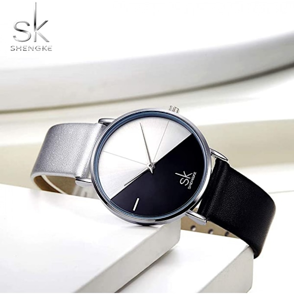 SHENGKE Dameur Dameur Quartz Læderrem Simpel Kjole Casual Dameur Vandtæt