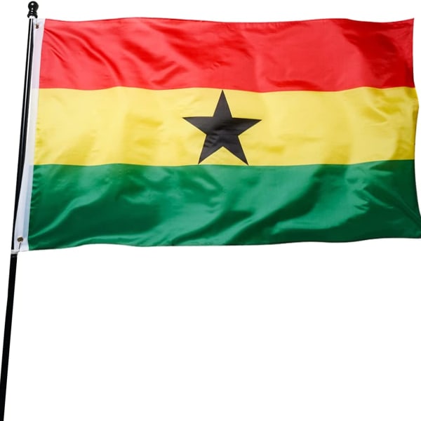 Ghana Flag 3x5 fot ghananska nationella flaggor polyester med mässingsöljetter 3 X 5 fot