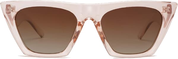 Oversized firkantede Cateye polariserede solbriller til kvinder og mænd Brown Brown