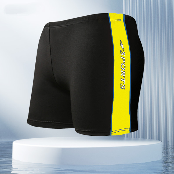 Herr badkläder stora storlekar badbyxor 200 pund kan bära vuxen mode bekväma lösa platta badbyxor Yellow 2XL