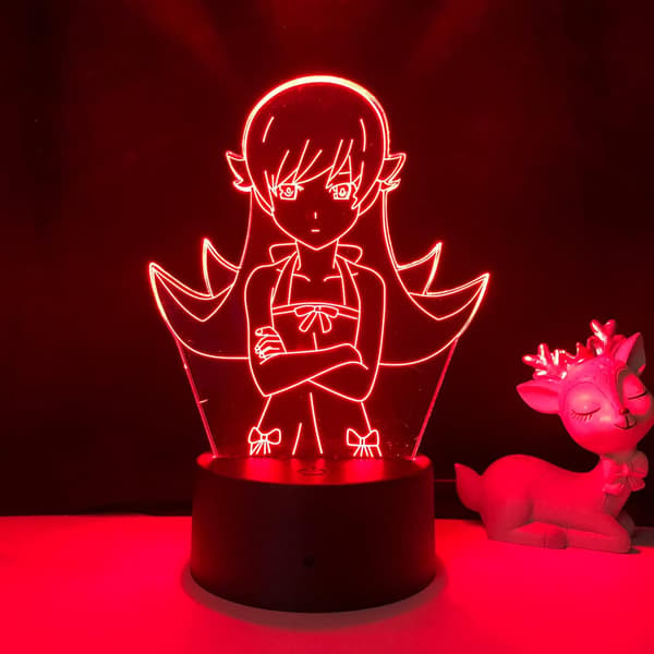 Anime Bakemonogatari LED Natlampe til Soveværelsesindretning Lys Fødselsdagsgave Bakemonogatari Værelse Skrivebord 3D Lampe