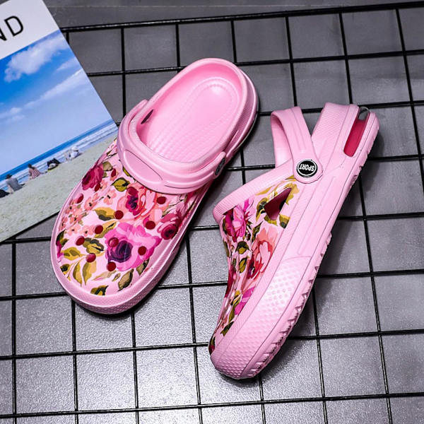 Dames Have Clogs Sko Casual Slippers Strand Sandaler Anti-Slip Pool Vandsko Hjemmesko Sommer Fodtøj Pink 9.75inch 7 Women/6 Men