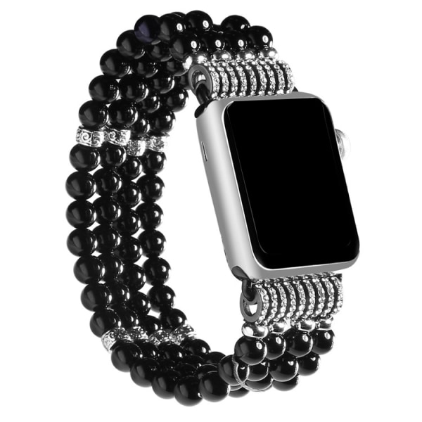Armband för Pearl Apple Watch Band 38/40/41mm, elastisk pärlsträckt ersättningsrem för Iwatch Series SE 8/ 7/6/ 4/5/3/2/1