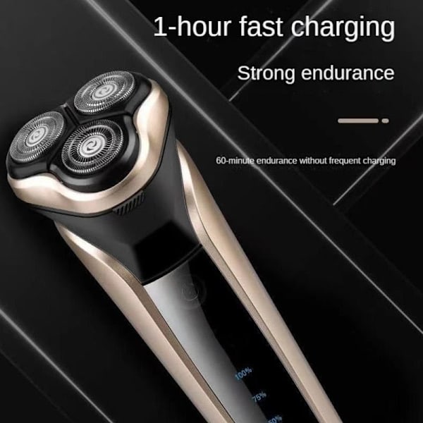 Hodebarbermaskin for skallete menn, elektrisk barbermaskin for menn med LED-strømvisning/vaskbart hode/USB-hurtiglading flytende hode hjemme bærbar reisebarbermaskin