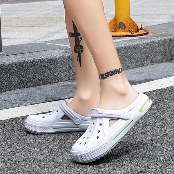 Kvinders Have Clogs Sko Casual Slippers Strand Sandaler Anti-Slip Pool Vandsko Hjemmesko Sommer Fodtøj White 10.75inch 7 Women/6 Men