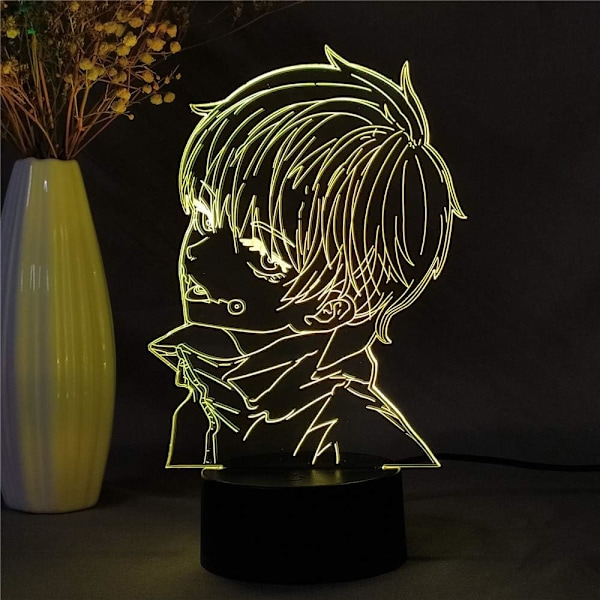 Anime Jujutsu Kaisen Inumaki Toge Figur 3D LED Nattlampe Manga Figur Skrivebordslampe Soveromsdekorasjon Bordlampe Hjemmedekor Nattlys Bursdagsgave