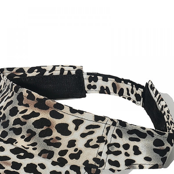 Unisex Leopard Print Solskærm Hat Justerbar Baseball Cap Tom Visor til Udendørs Sport Sommer Strand (Hvid)
