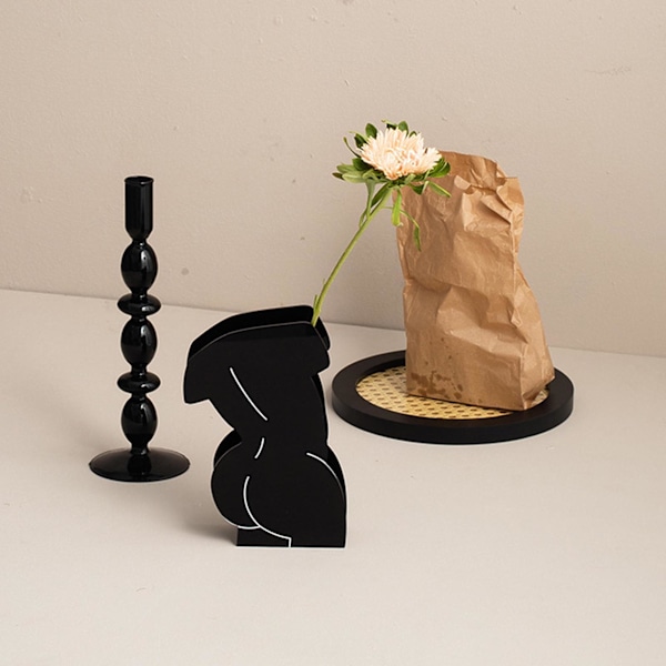 Akryl Blomvas Mångsidig Elegant Lätt Dekorativ Modern Kroppsform Blomvas För Vardagsrum Sovrum Män