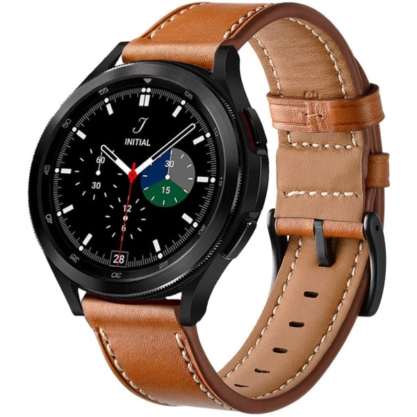 AVEKI Lærreim Kompatibel med Samsung Galaxy Watch 3 45mm Remmer/Galaxy Watch 46mm Remmer/Gear S3 Remmer, 22mm Rem Armbånd Dame Herre for Galaxy Watch