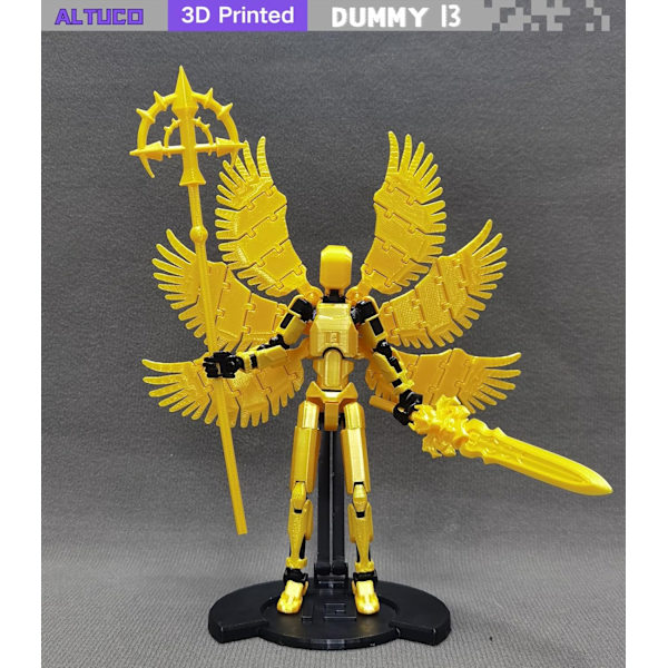 T13 Angel Actionfigur med flere tilbehør, (samling afsluttet) Titan 13 Desktop Dekorativt Legetøj, 3D-Printet Multi-Led Dummy 13 Figur