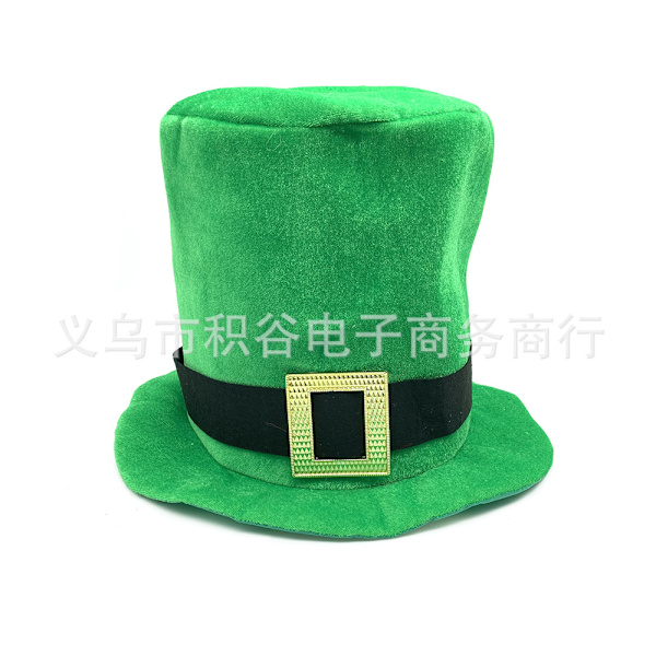 Dekorationer för St. Patrick's Day Irländsk hatt Grön Shamrock Hög hatt St. Patrick's Day Karneval Hög hatt Shamrock hatt Dekoration
