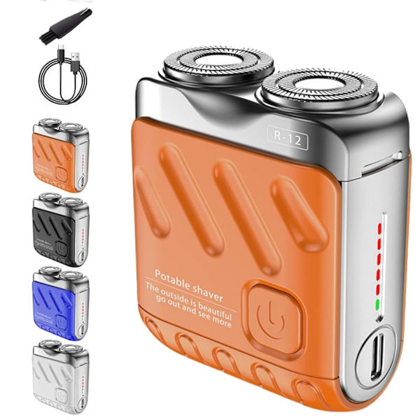 Elektrisk Mini Bærbar Barberhøvel, Cwxz021 Skjeggbarberer Reise Mini og Bærbar Koffertdesign, Dobbel Ring Magnetisk Kutter Vanntett Lommebarberhøvel