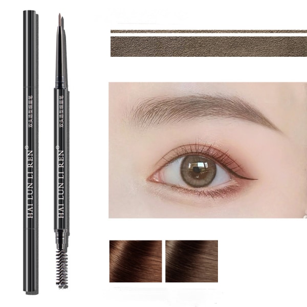 Perfekt vattentät ögonbrynspenna - Silkeslen ögonbrynsgelpenna & svettbeständig & indragbar design med lutande spets