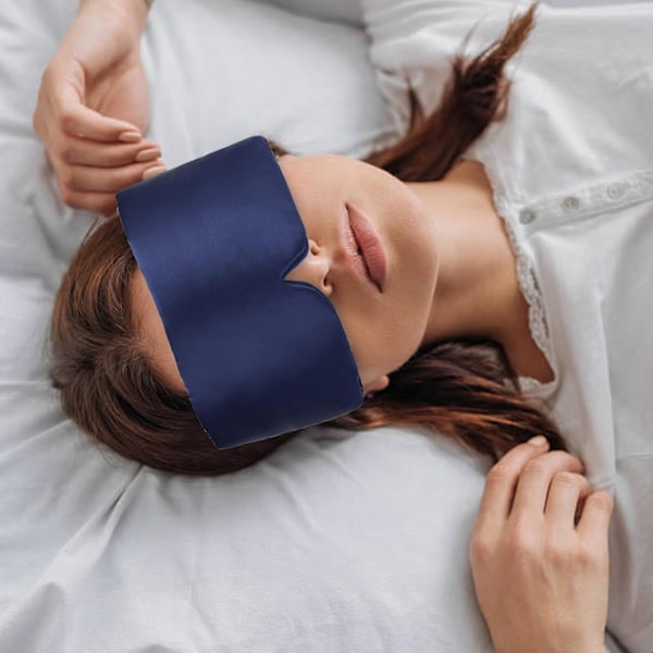 Sovmask, Supermjuk och Bekväm Ögonmask i Siden, Mörkläggande Sömnmask, Blockerar Ljus Ögonmask för Män