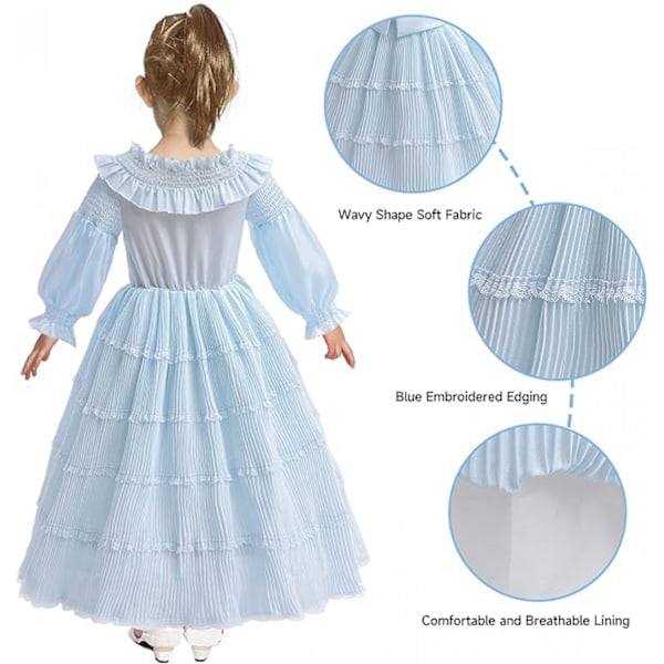 Den lilla sjöjungfrun klänning 2023 flickor kostymfest Den lilla sjöjungfrun Ariel kostym Cosplay prinsessklänningar 7-8 år