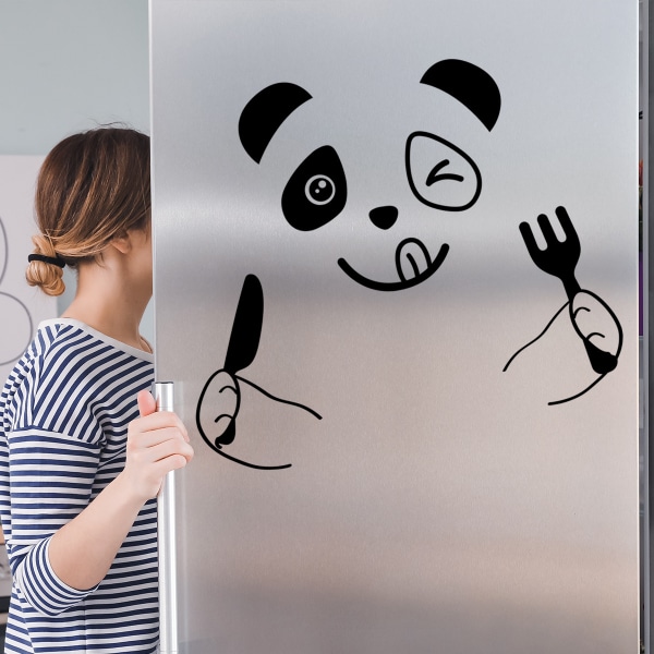 Söta Panda Expression Väggdekaler Väggdekal Roliga Barnrum Dekorativa Väggdekaler För Barnrum