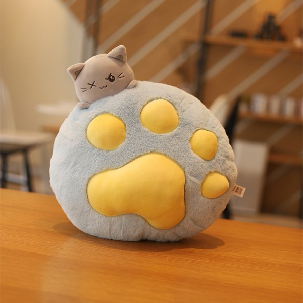 Katt tass kudde bekväm Kawaii stol kudde björn tass lat soffa kontor golv kudde söt plysch sittdyna för spelstol