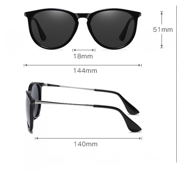 Funky Square -aurinkolasit polarisoidulla UV-suojalla naisille Miesten trendikkäät Wayfarer silmälasit