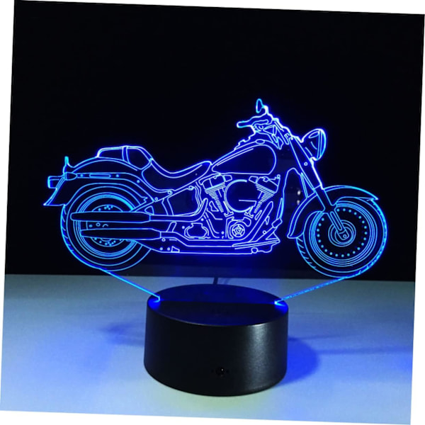 Motorsykler for 3D nattlys Fargeskiftende nattlys Gutter nattlys Bil nattlys LED motorsykkel lys 3D lampe