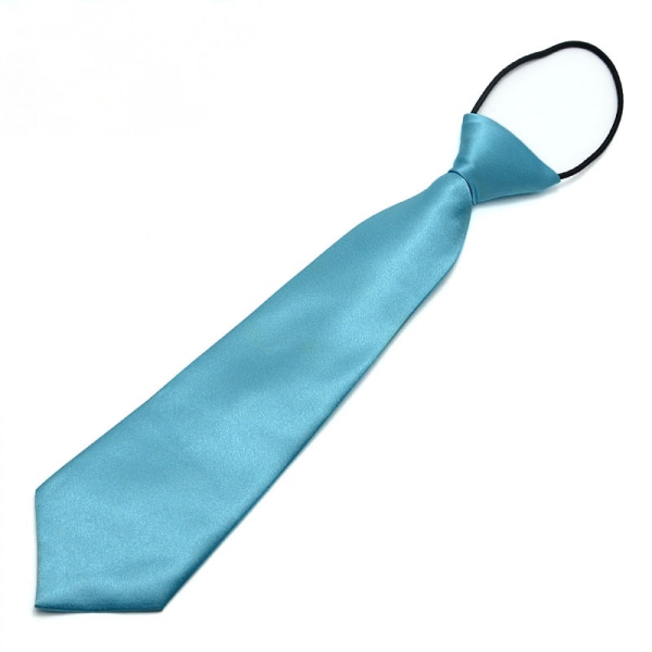 Lasten solmio yksivärinen, lasten säädettävä vetoketjullinen solmio, lasten suorituskykysolmio, laiska solmio, sininen