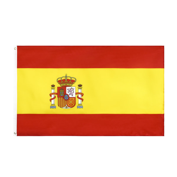 Spanien spanska flaggan | 3x5 ft landsflagga, inomhus/utomhus, livfulla färger, mässingshylsor, tjockare och mer hållbart