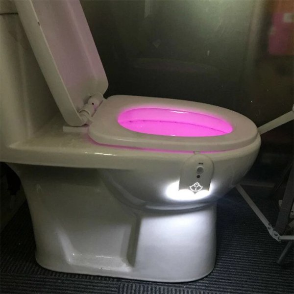 LED-WC-valo PIR-liiketunnistimella 16 väriä WC-istuimen yövalo USB-ladattava vedenpitävä WC-taustavalo WC-istuimelle