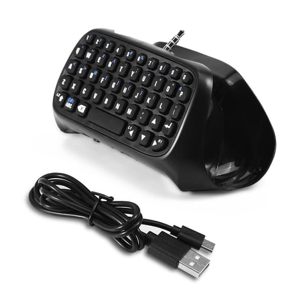 Mini Trådløst Bluetooth Spilltastatur Chatpad for PS4-Kontroller