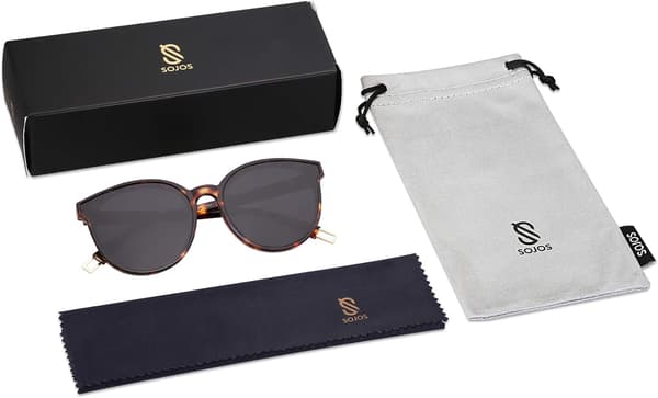 Ylisuuret pyöreät aurinkolasit naisille ja miehille Amber Tortoise Grey