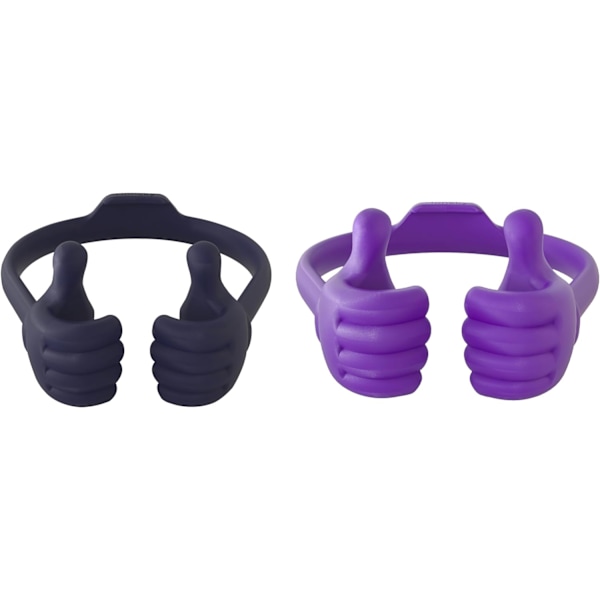 Thumbs Up 2-pakks nettbrettstativ, nettbrettstativholder for skrivebord, nettbrettstativ kompatibel med iPad-serien, Samsung Galaxy-faner Deep Blue/Purple Plus