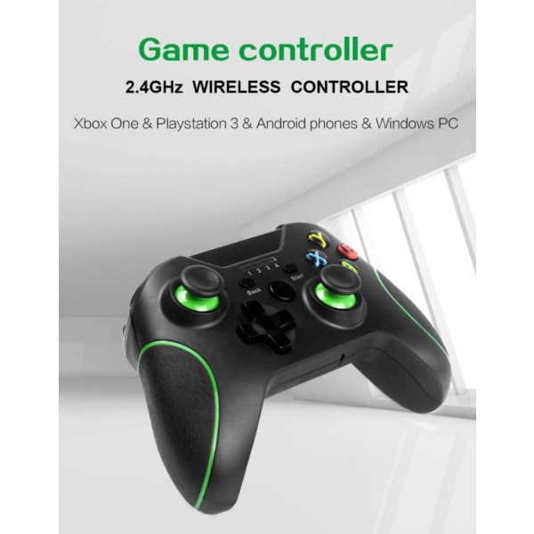 Trådlös handkontroll med mottagare för Xbox One, 2,4 GHz trådlös spelkontroll,