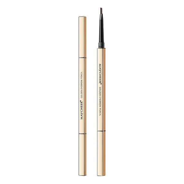 1 PCS Eyebrow Pencil Small Gold Chopsticks Double-Headed Eyebrow Pencil with Long Lasting,Waterproof,Sweat-Proof,Moss Green