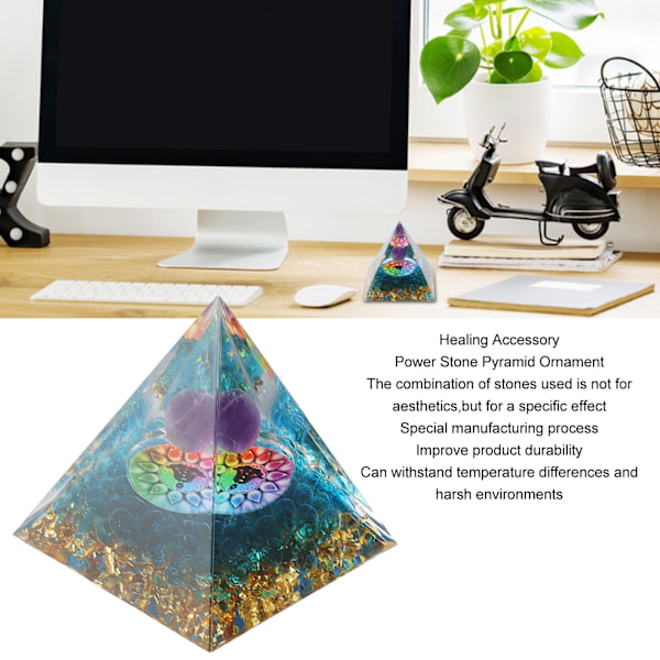 Positiv energi kristallpyramid kristall epoxi helande kristall pyramider för meditation lycklig dekoration