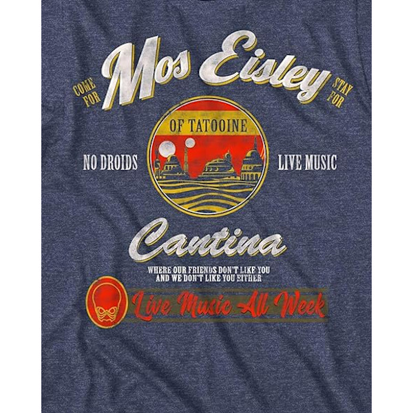 STAR WARS Mos Eisley Cantina Tatooine T-shirt til mænd navy blue S
