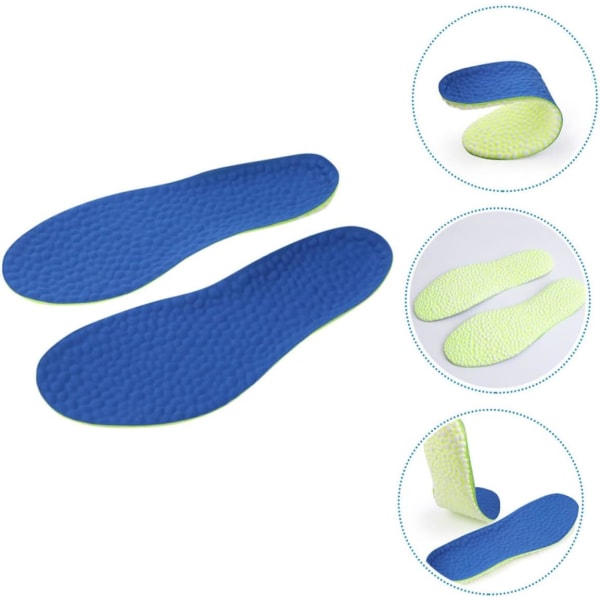 WJ 4 Par Sports Elastisk Fot Splint Absorberande skoinlägg för män Sneakers Andas Foam Fasciitis Cushion Shoes Bluex4pcs 25x9.3cmx4pcs