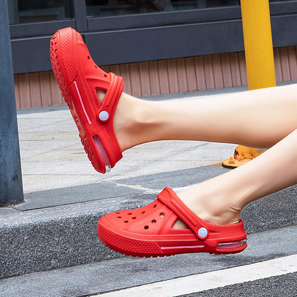 Kvinders Have Clogs Sko Casual Slippers Strand Sandaler Anti-Slip Pool Vandsko Hjemmesko Sommer Fodtøj red 9.75inch 6.5 Women/5 Men