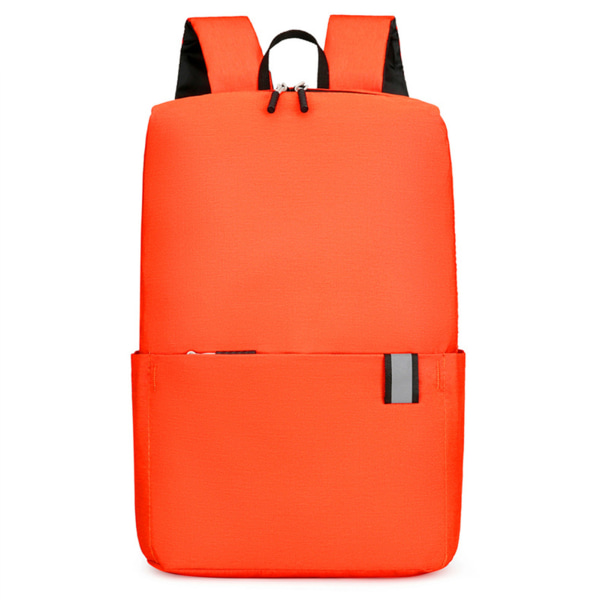 Ulkoilukäyttöön sopiva rento matkareppu, vedenkestävä, suuri kapasiteetti, yksinkertainen ja muodikas koululaukku, ilmainen koko Orange