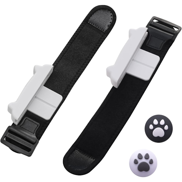 Dansband för Nintendo Switch handledsbandsskydd för Joycon Armband spel armband elastiskt band dansband (vit)