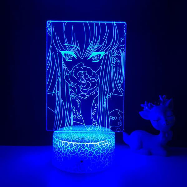 Anime 3D Lampe Code Geass for Soveromsdekor Nattelys Bursdagsgave Manga Code Geass Led Nattelys Sengelampe