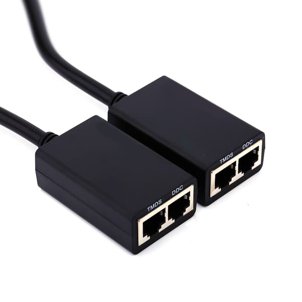 30M HDMI over RJ45 CAT5e CAT6 LAN Ethernet Balun Extender Repeater op til 1080P
