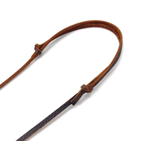 2PCS Glasögon Halsband Solglasögon Hållare Hängande Ring Läder Sladd Justerbar Glasögon Rem Legering Loop Ring