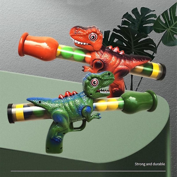 Skumbollsändare med 6 mjuka bollar dinosaurier Air Force Shooting Game Battle Toy med ljus och ljud