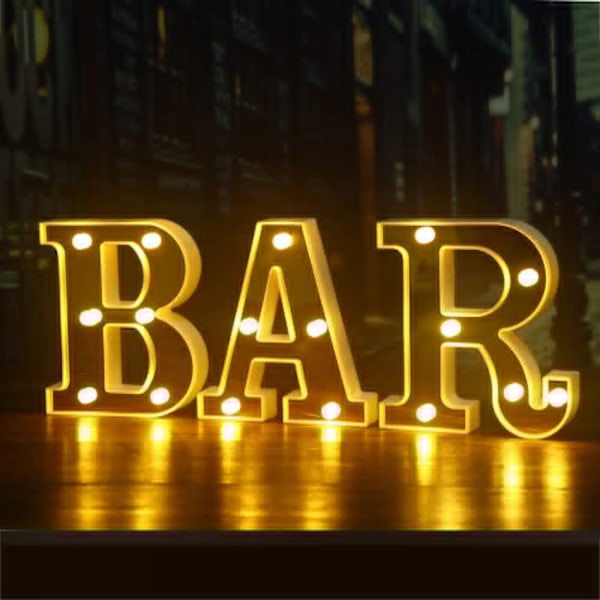 JUSTUP LED-bogstavlys, 26 gyldne bogstaver, der lyser op, til bryllup, fødselsdagsfest, jul, hjem, bardekoration (guld X)