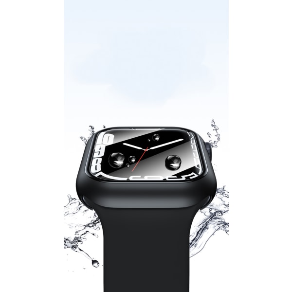2 stk. Vandtæt etui kompatibel med Apple Watch 45mm Series 8 med hærdet glas skærmbeskytter Hard PC Bumper etui
