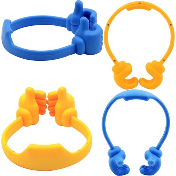 Thumbs Up 2-pakning nettbrettstativ, nettbrettstativholder for skrivebord, nettbrettstativ kompatibel med iPad-serien, Samsung Galaxy-faner Yellow, Blue