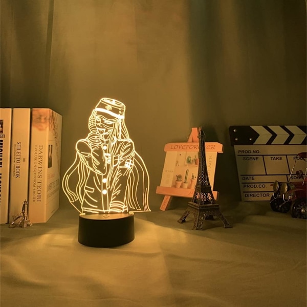 3D LED Lys Korekiyo Shinguji Anime Illusion Nattelys Drengepigeværelse Dekoration Bordlampe Ven Fødelsdagsgave RGB 16 Farver med Fjernbetjening