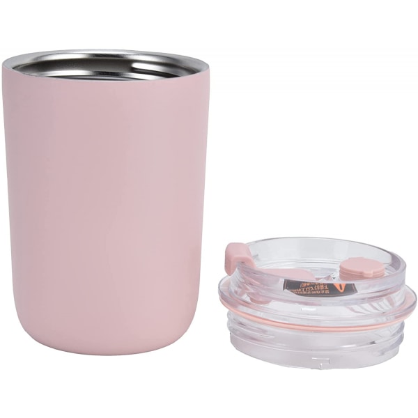 300ml termosmugg, vattenflaska läckagesäker resetermos för män och kvinnor födelsedagspresent (rosa)