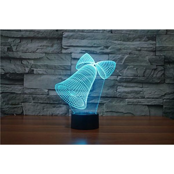 3D Julemand Dell Fjernbetjening 16 Farve Natlys Illusion Akryl LED Bord Sengelampe Børneværelse Skrivebords Dekoration Fødselsdagsgaver Legetøj til Børn