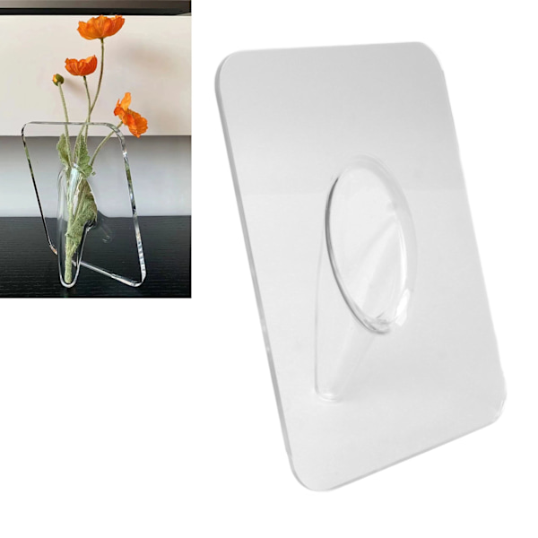 Foto Ram Vas Transparent Stilren Dekorativ Akryl Hydroponisk Blomvas för Kontor Bröllop Hem